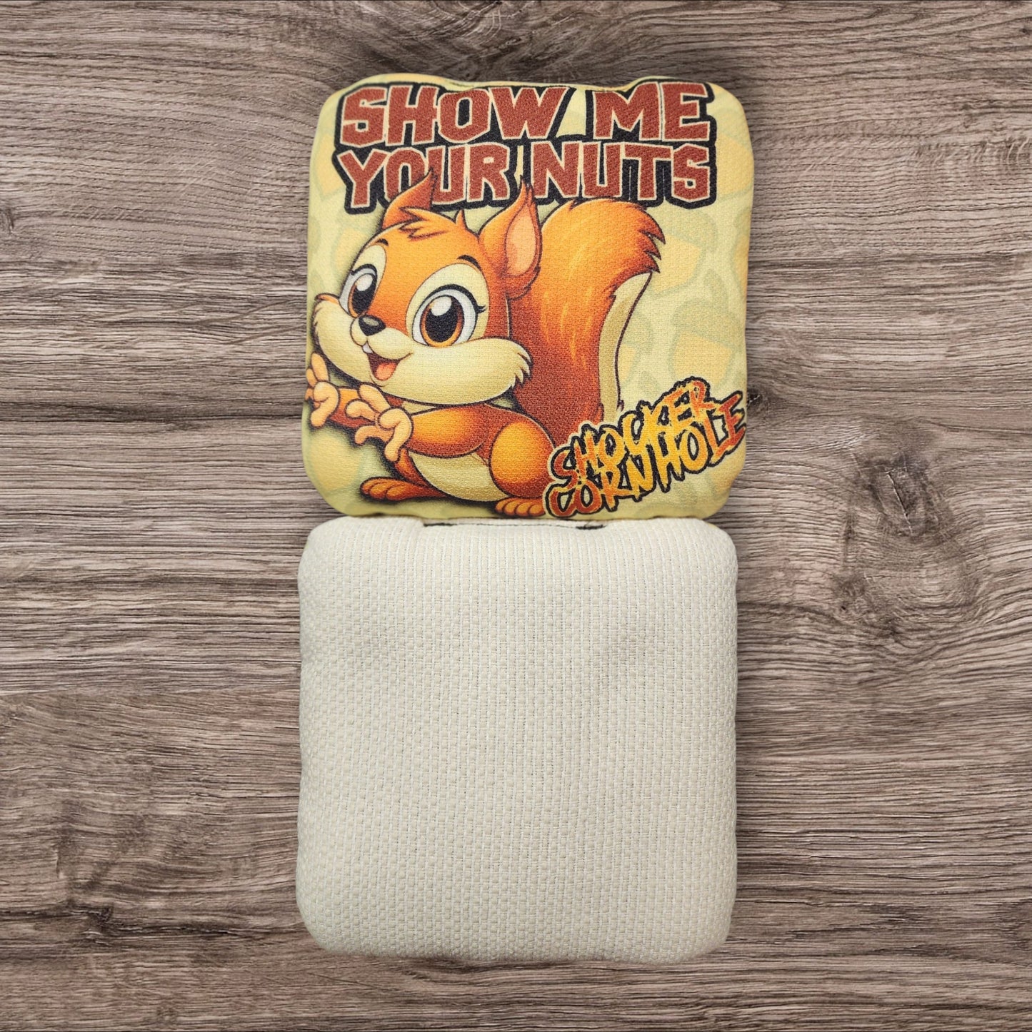 Cornhole Bags - Show Me Your Nuts (white) (set of 4 bags)